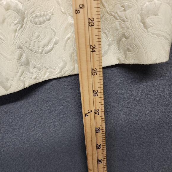 Karen Lawrence by Matthew Brocade Evening Jacket Womens 16 Ivory Beaded Pearl - Picture 8 of 9